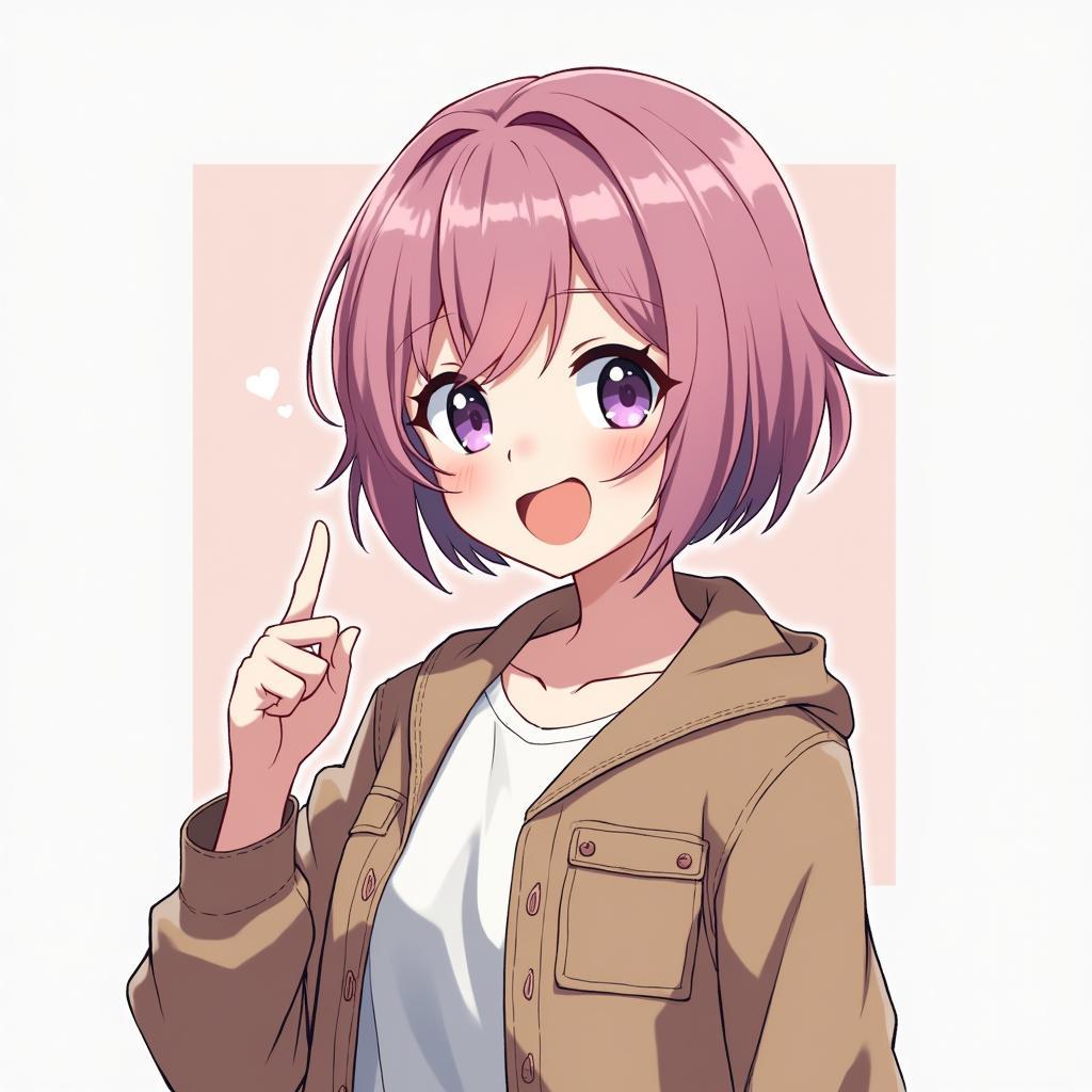 Ảnh anime nữ xinh đẹp tóc ngắn cá tính và phong cách hiện đại