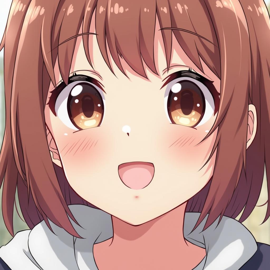 Anh avatar anime cute nu dang cuoi tuoi roi
