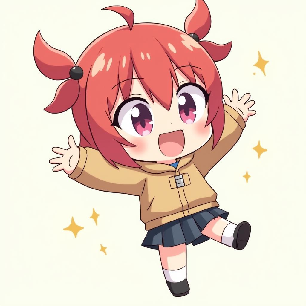 Hinh anh anime chibi cute dang nhay mua vui nhon