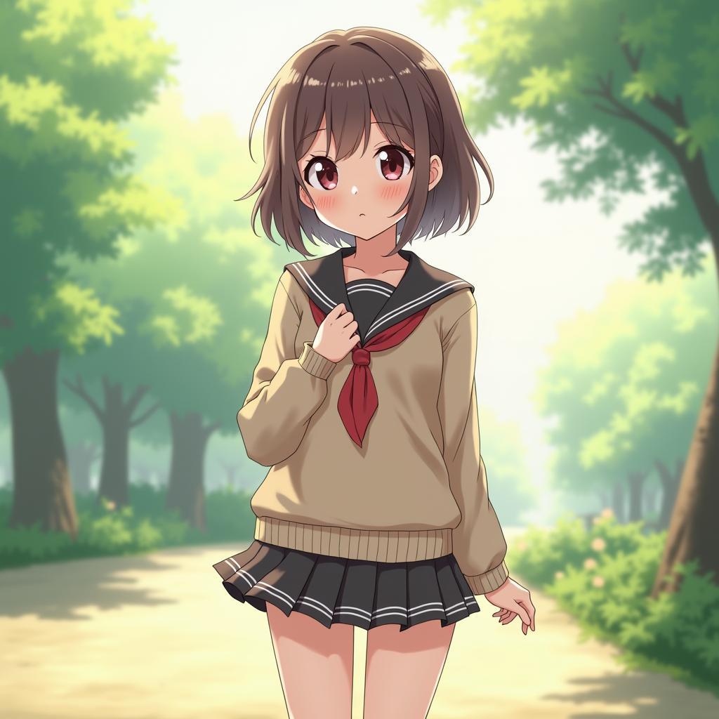 Hinh anh anime nu quyen ru ket hop net de thuong dang yeu day hap dan