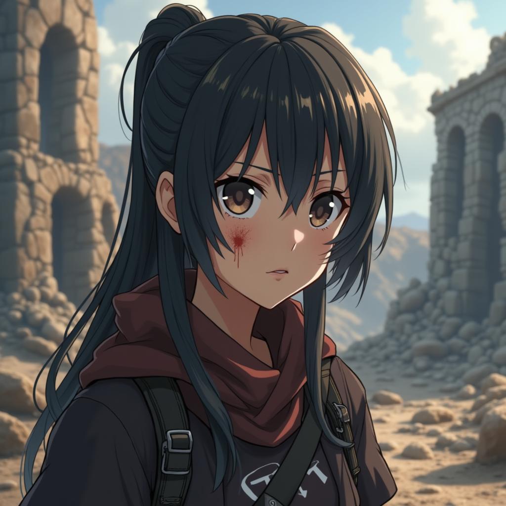 Hinh anh anime nu quyen ru va manh me sau mot tran chien quyet liet
