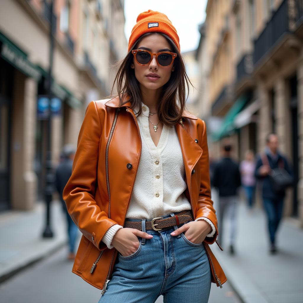 Hình ảnh gái sexy phong cách street style cá tính, trang phục hiện đại, ảnh HD
