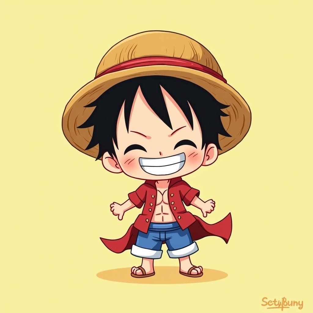Ảnh chibi Luffy siêu đáng yêu ngộ nghĩnh để làm ảnh đại diện