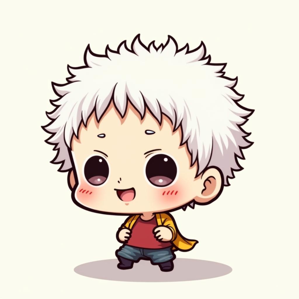 Ảnh chibi Luffy Gear 5 dễ thương ngộ nghĩnh đáng yêu