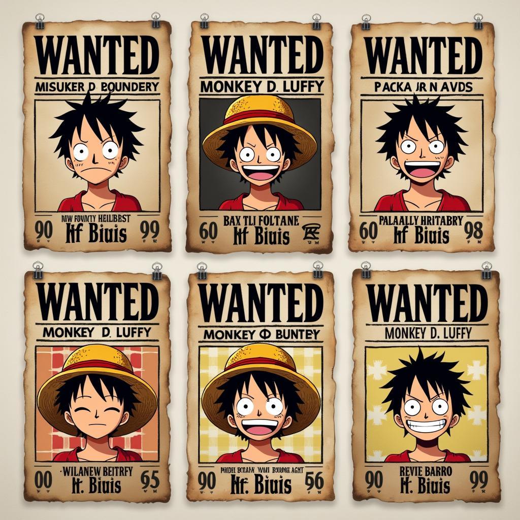 Tổng hợp các hình ảnh poster truy nã Luffy đẹp qua từng giai đoạn