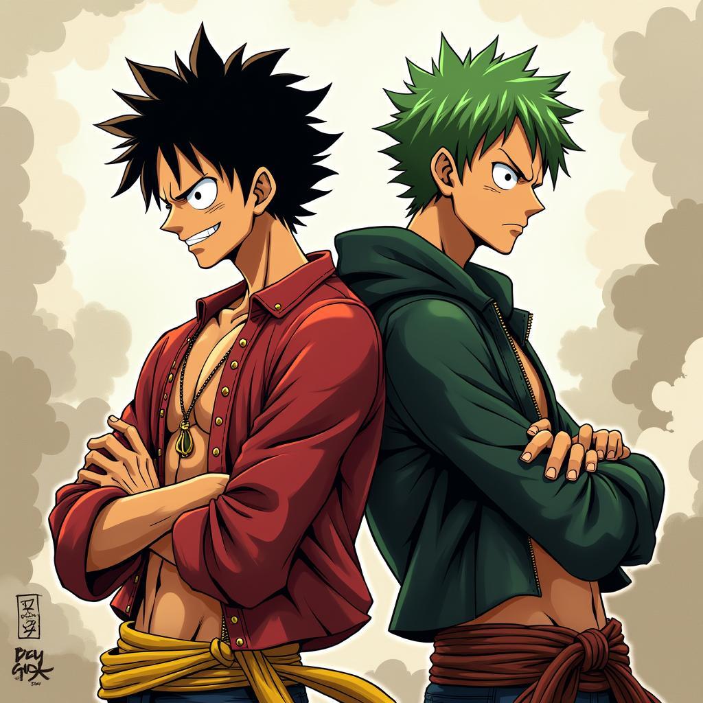 Ảnh Luffy và Zoro đẹp ngầu thể hiện tình anh em