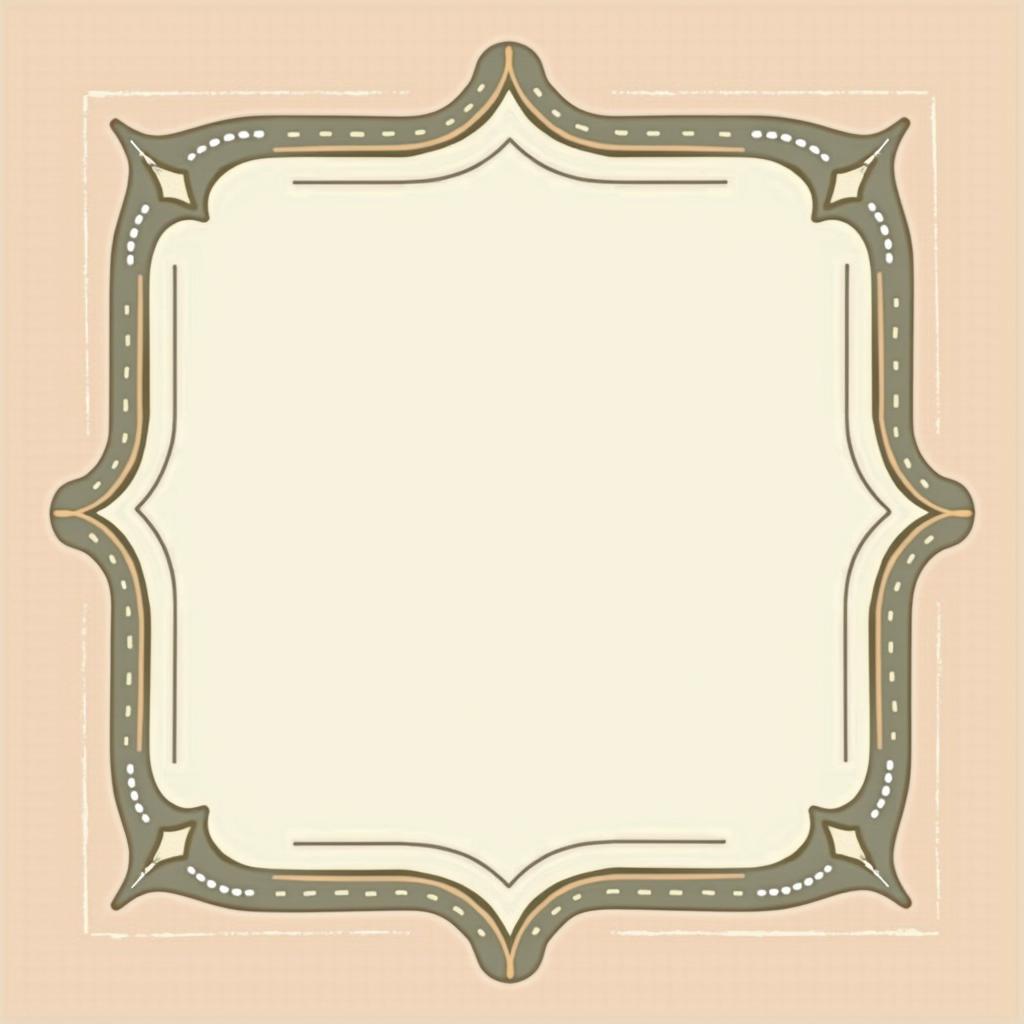 Mẫu khung hình đẹp kiểu retro với màu sắc pastel dịu dàng và các đường nét đơn giản nhưng thanh lịch