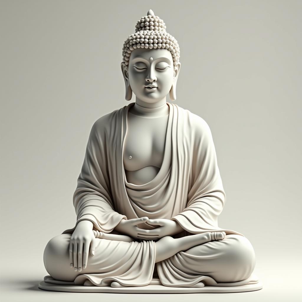 Phat Thich Ca 3D trong tu the nhap Niet Ban, the hien su thanh than va giai thoat