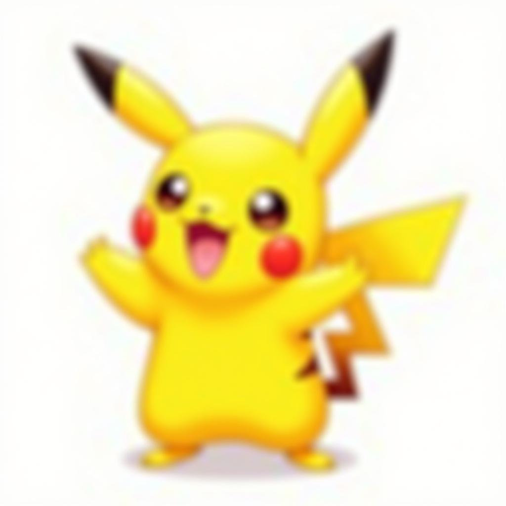Hình ảnh đẹp cute Pikachu vẫy tay chào thân thiện
